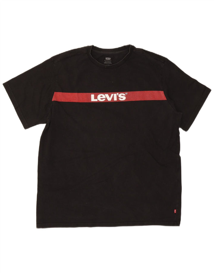 T-shirt grafica da uomo Levi's Top XL in cotone nero