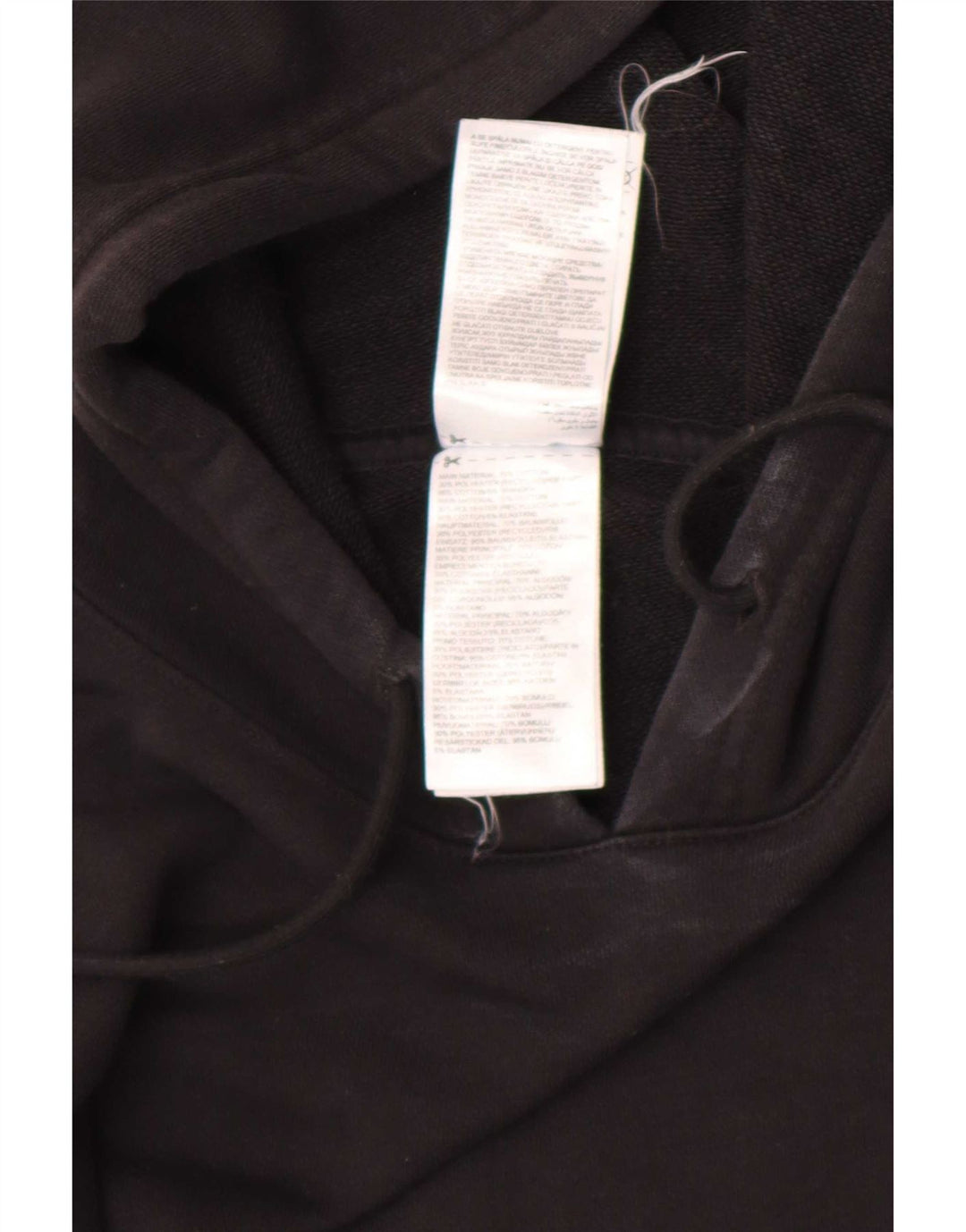 Felpa con cappuccio da uomo Reebok grande in cotone nero