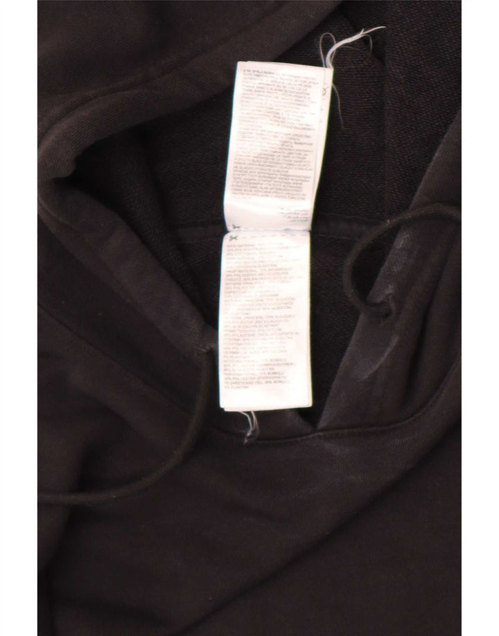 Felpa con cappuccio da uomo Reebok grande in cotone nero