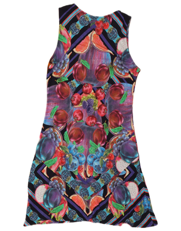 Desigual Abito da donna a trapezio con motivo astratto UK 12 medio multicolore