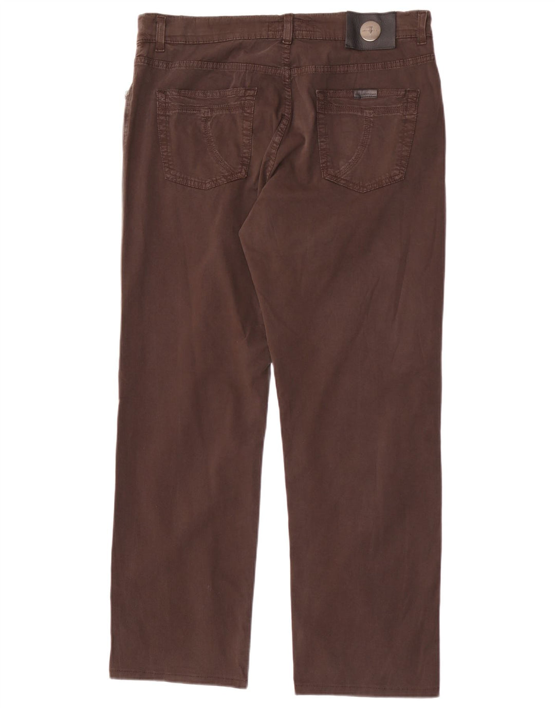 Jeans Straight Uomo Trussardi W35 L30 Cotone Marrone