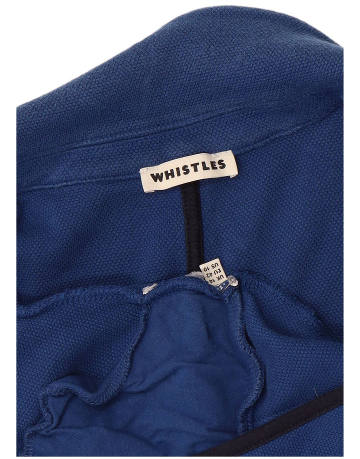 WHISTLES Womens 2 Button Blazer Jacket UK 14 Medium Blue