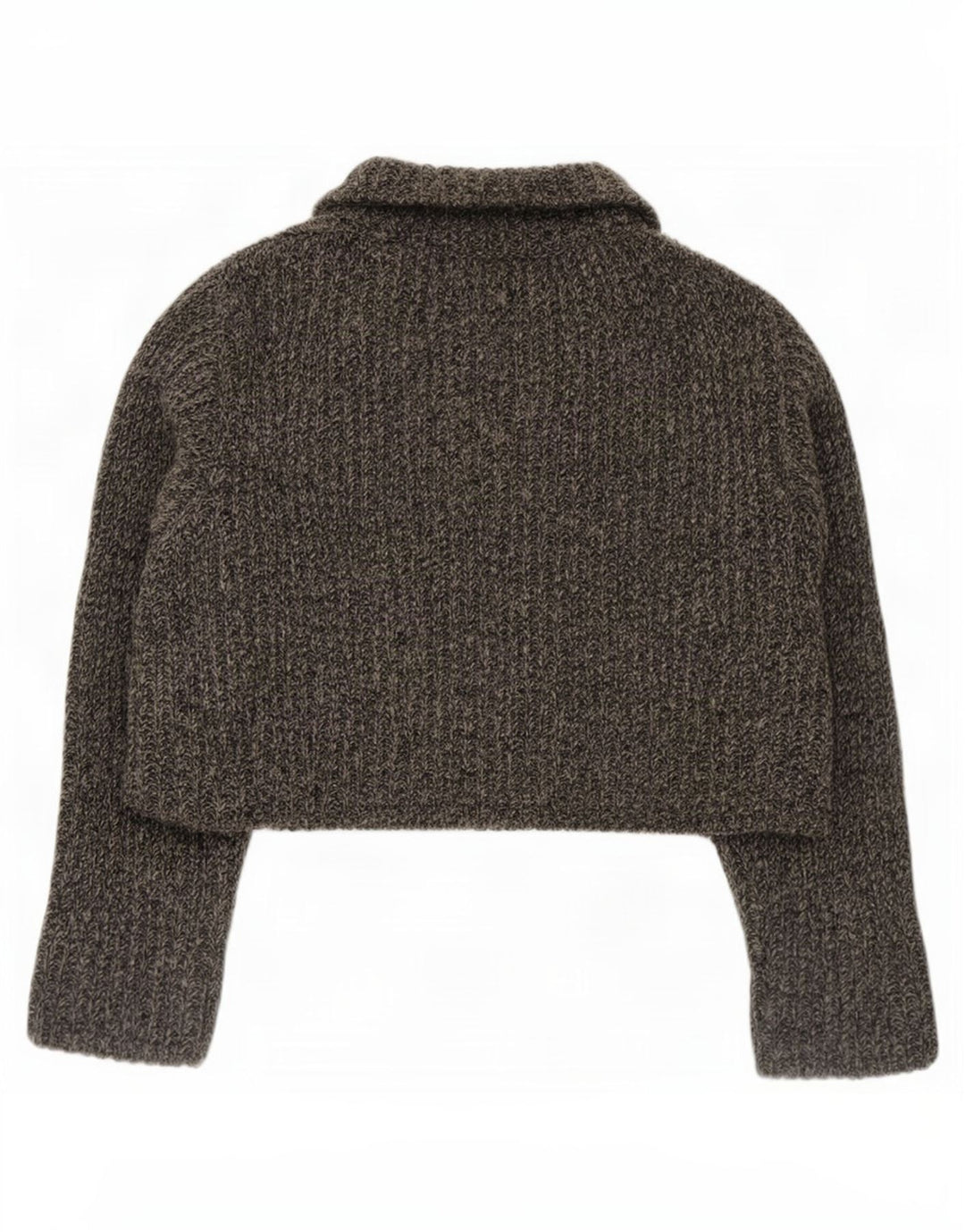 Maglione cardigan corto da donna Marlboro Classics UK 14 Grigio medio screziato
