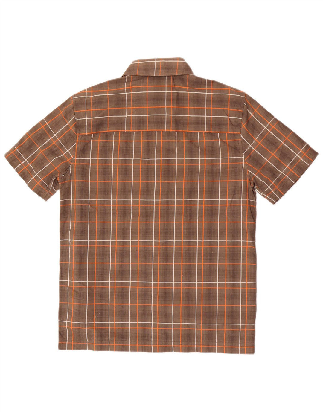 Camicia a maniche corte da uomo Helly Hansen XS in poliestere a quadri marrone
