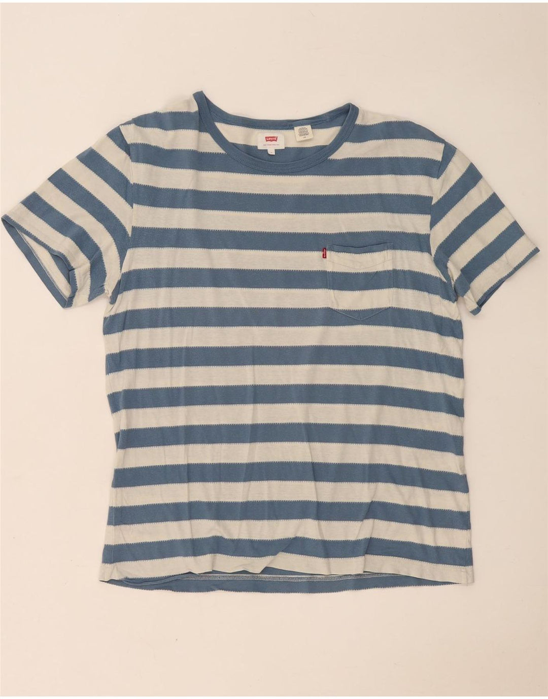 T-shirt da uomo Levi's Top a righe blu grandi