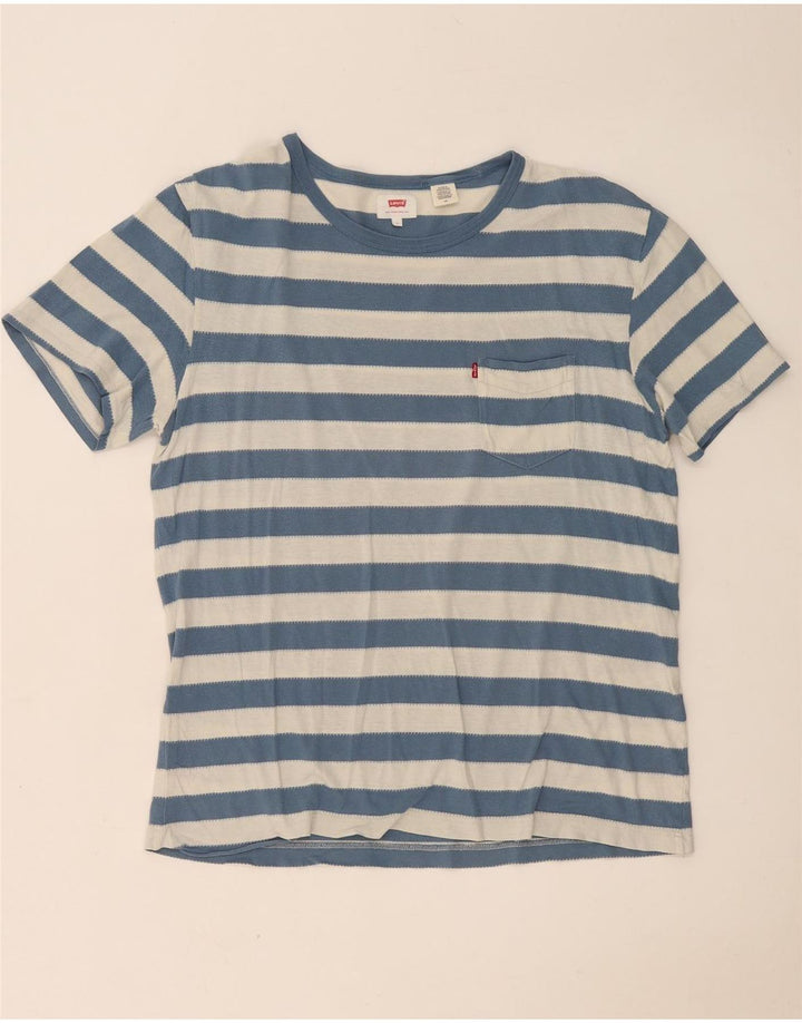 T-shirt da uomo Levi's Top a righe blu grandi