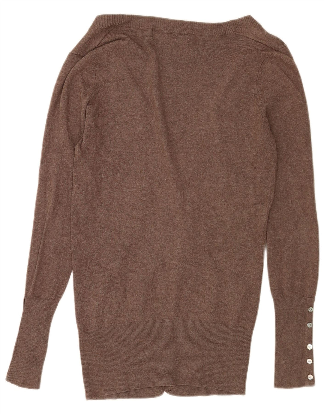 Maglione cardigan da donna Zara UK 12 Rayon marrone medio