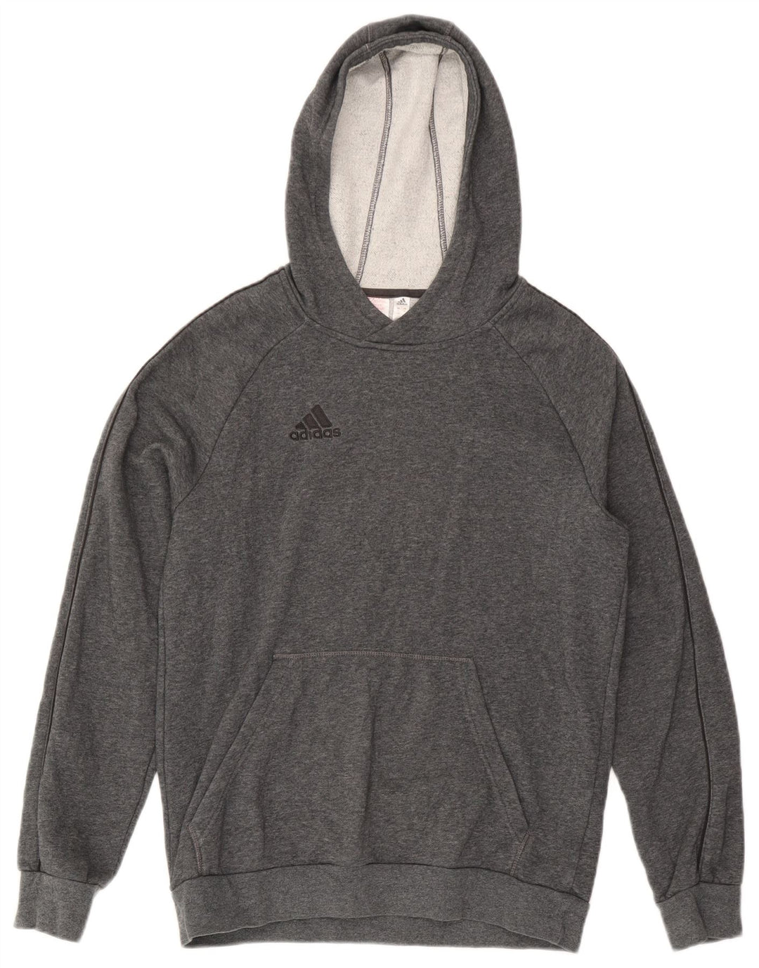 Felpa con cappuccio da ragazzo Adidas 15-16 anni in cotone grigio