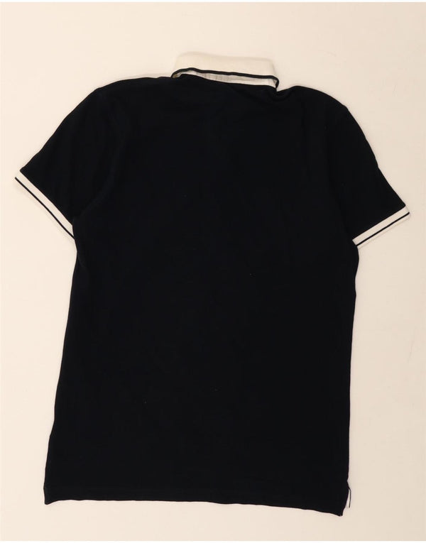Polo Uomo Fay IT 46 Small Blu Navy Colourblock in cotone
