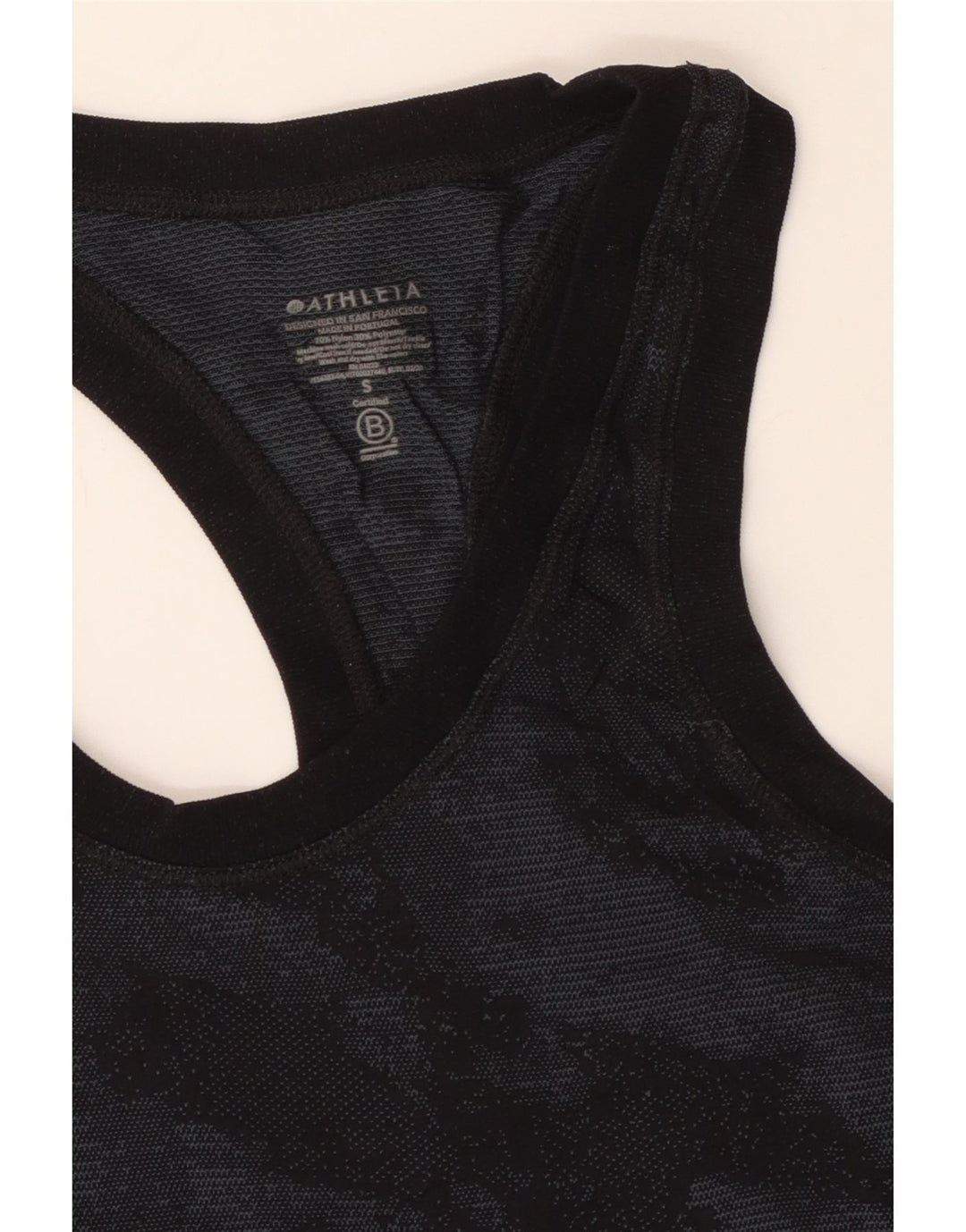 Canotta da donna ATHLETA UK 8 piccola in nylon mimetico nero
