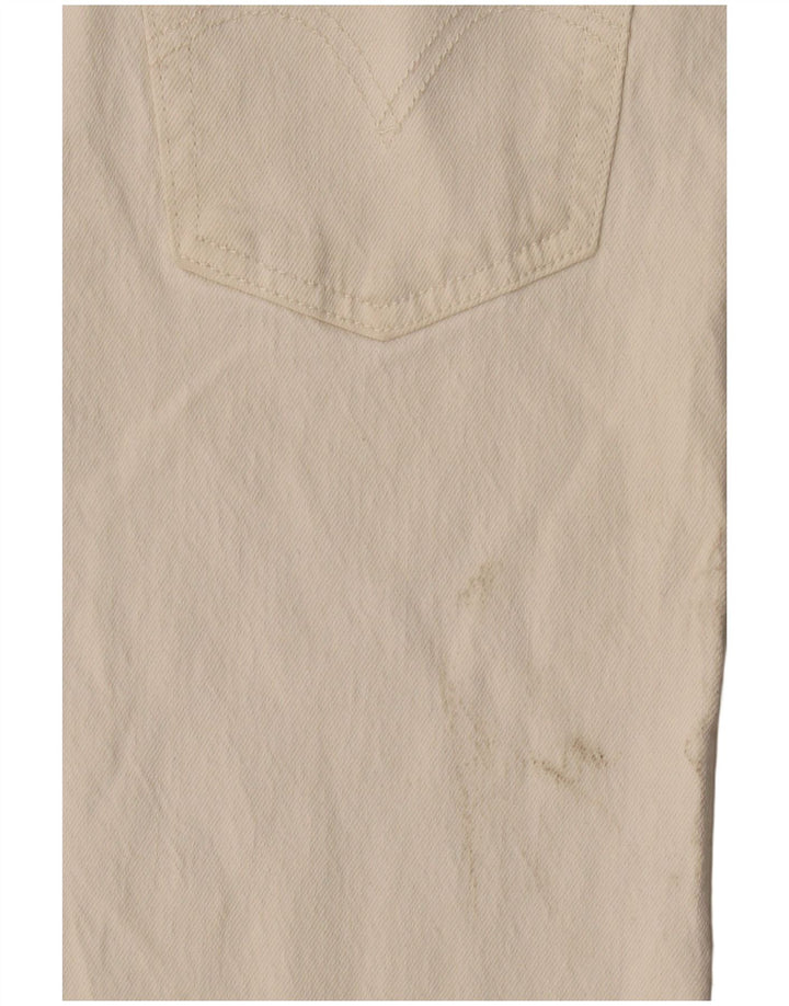 Jeans dritti Levi's 501 da donna W29 L28 in cotone bianco sporco