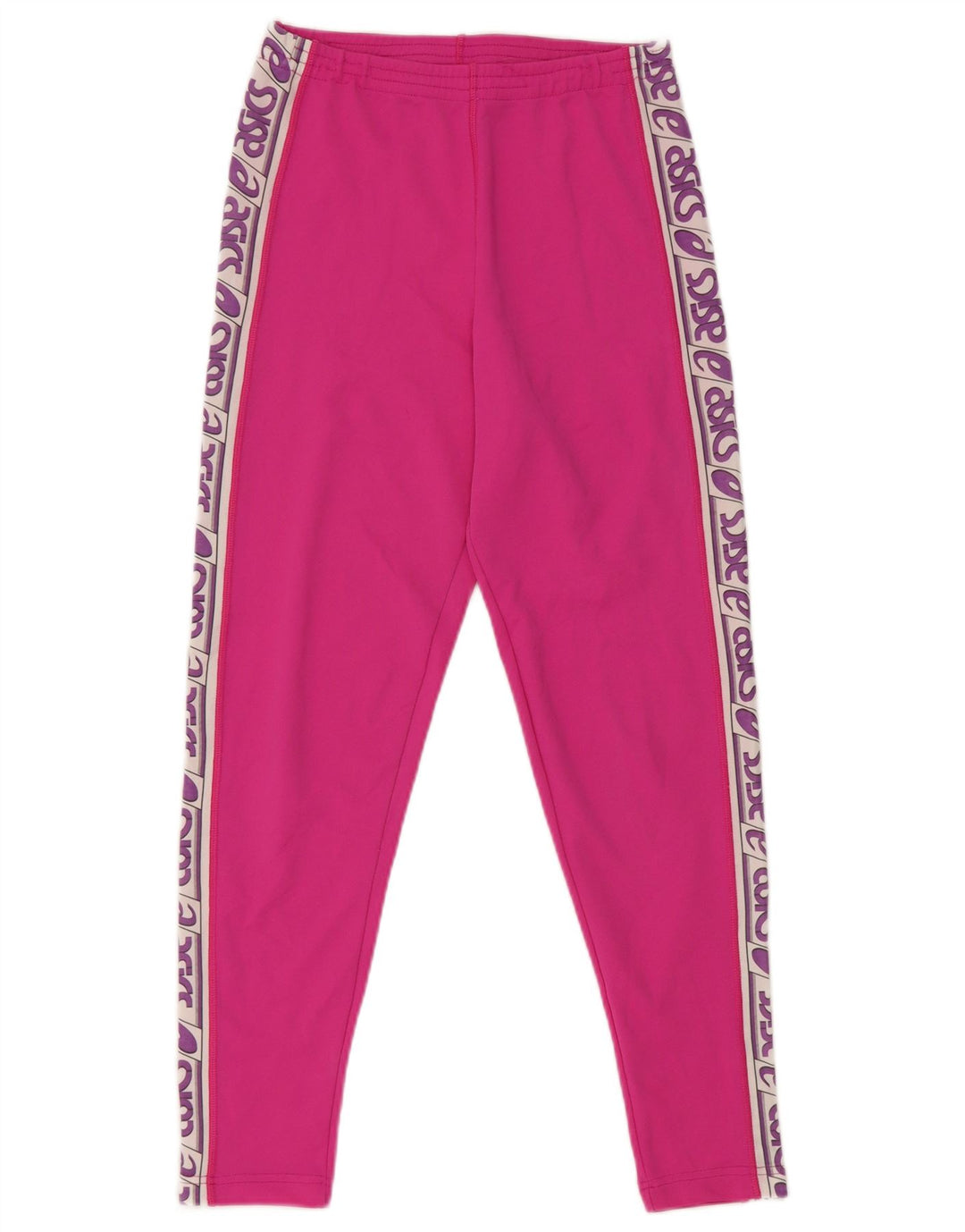 Pantaloni da tuta con grafica Asics da donna UK 12 Medium Pink Colourblock