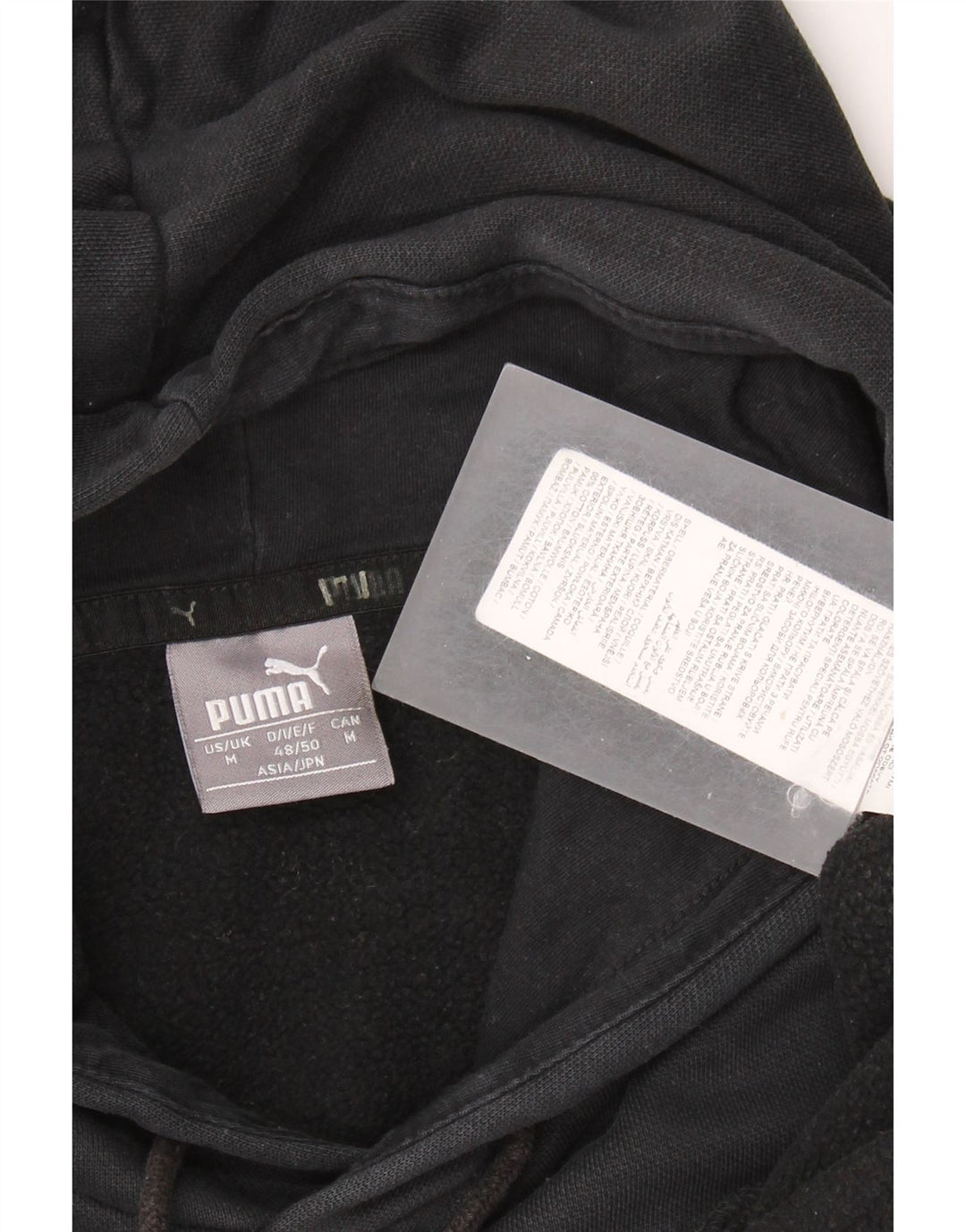 Felpa con cappuccio grafica PUMA da uomo, cotone nero medio