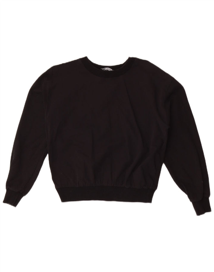Felpa corta da donna Zara UK 10 piccola nera