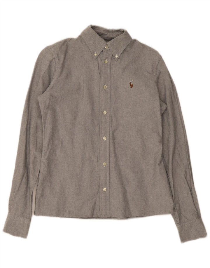 Camicia Ralph Lauren da uomo su misura piccola in cotone grigio