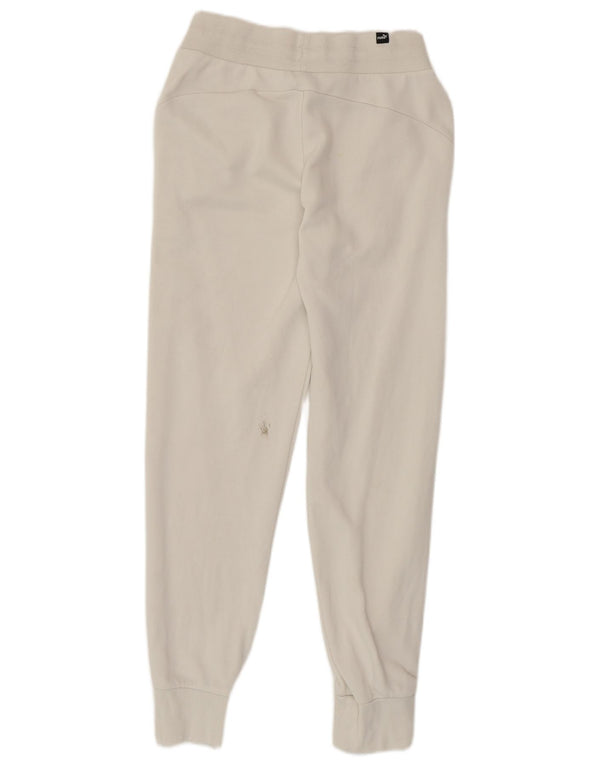 Pantaloni da tuta da donna PUMA Joggers UK 6 XS Cotone bianco