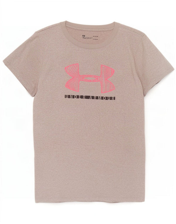 T-shirt grafica da donna Under Armour Heat Gear Top UK 16 grande grigio