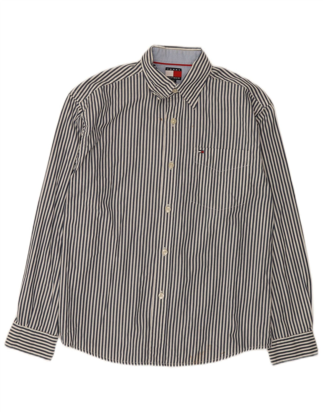 Camicia Tommy Hilfiger per ragazzi 11-12 anni in cotone a righe blu medio