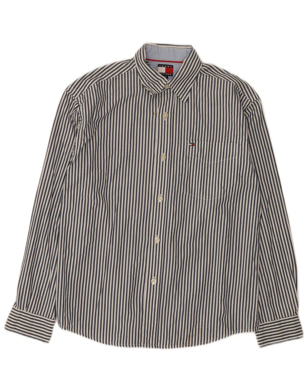 Camicia Tommy Hilfiger per ragazzi 11-12 anni in cotone a righe blu medio
