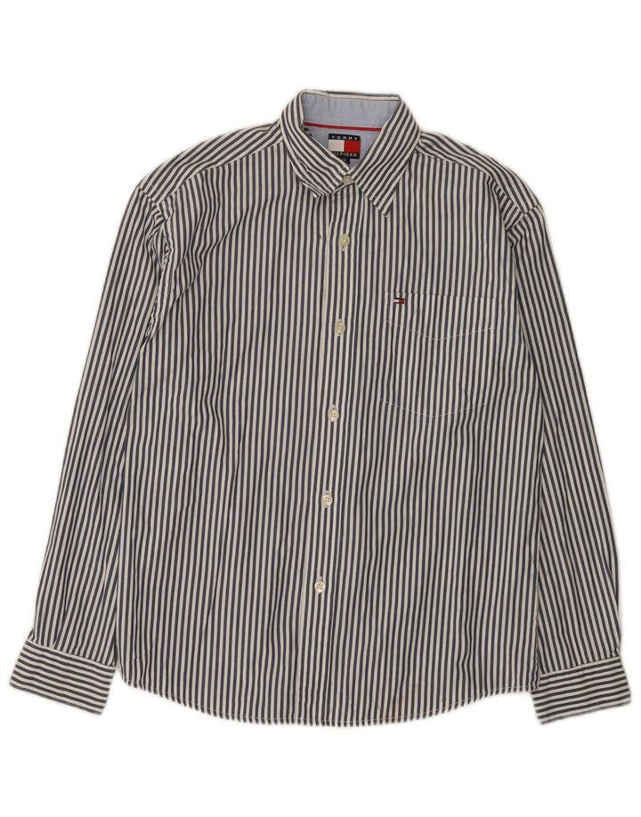 Camicia Tommy Hilfiger per ragazzi 11-12 anni in cotone a righe blu medio