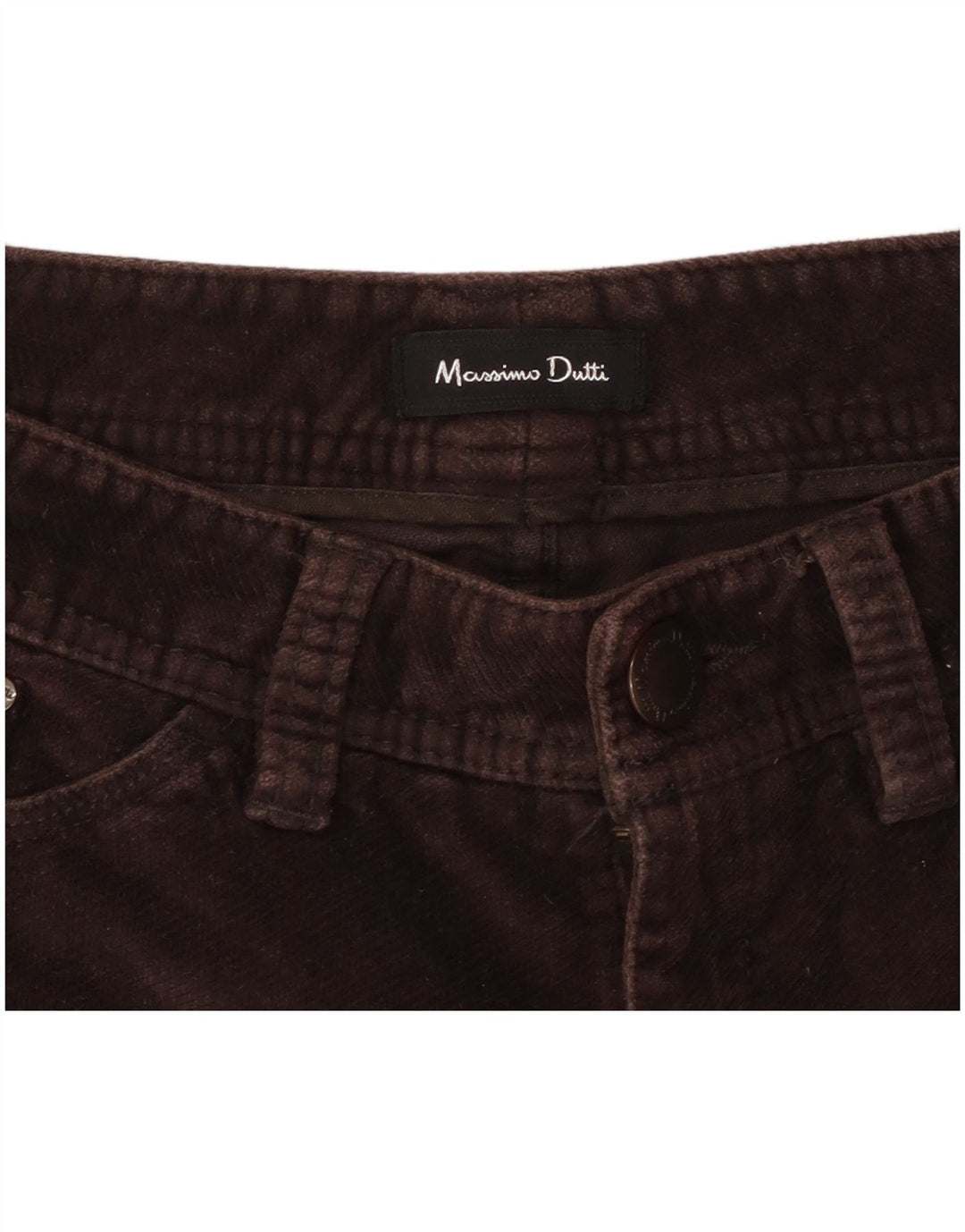 MASSIMO DUTTI Pantaloni casual dritti da donna W26 L29 Marrone