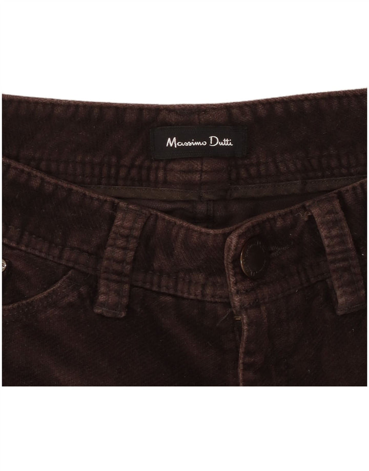 MASSIMO DUTTI Pantaloni casual dritti da donna W26 L29 Marrone