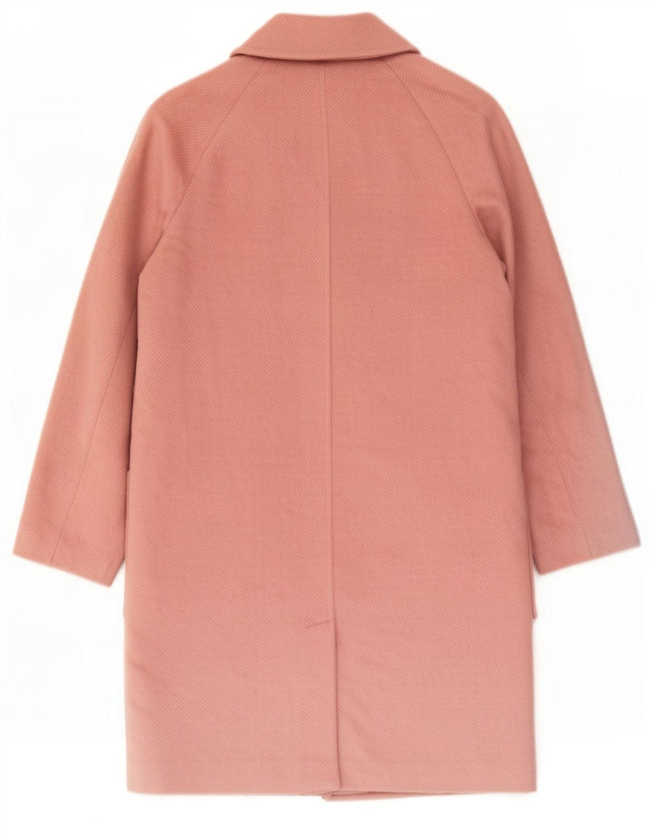 Cappotto doppiopetto oversize da donna Marks & Spencer UK 10 piccolo rosa
