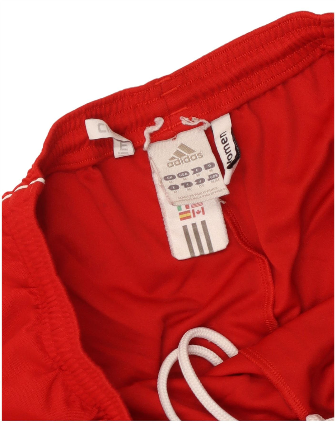 Pantaloncini sportivi ADIDAS Climalite da donna UK 14 poliestere rosso medio