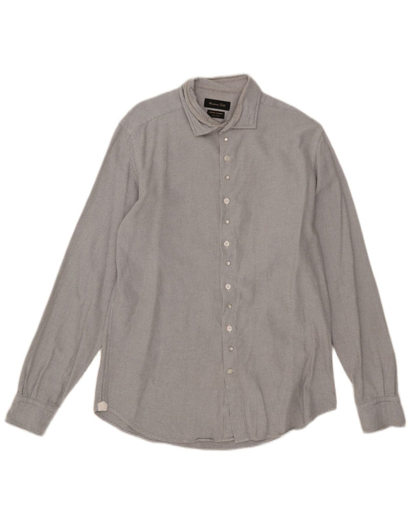 Camicia da uomo Massimo Dutti Grigio medio