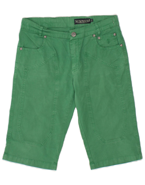 JECKERSON Womens Bermuda Shorts W27 Small  Green