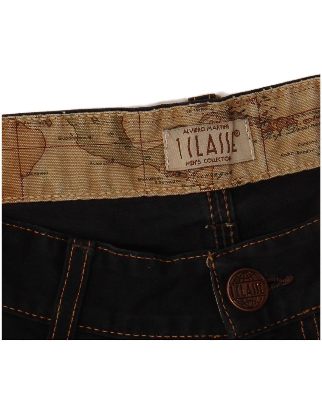 Jeans dritti da uomo ALVIERO MARTINI W30 L32 neri