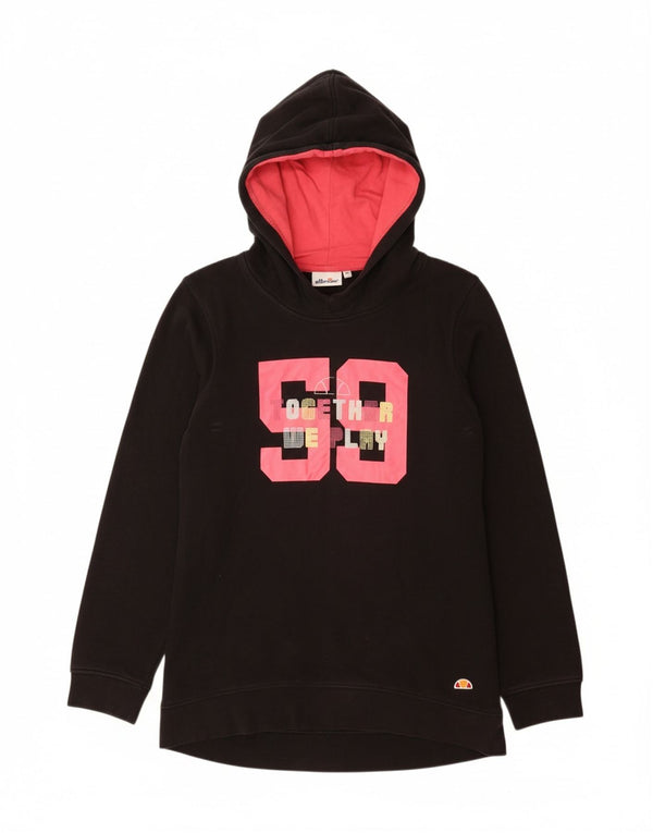 Maglione con cappuccio grafico per ragazze ELLESSE 13-14 anni Nero