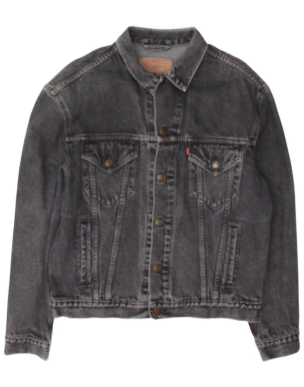 Giacca di jeans da uomo Levi's UK 40 grande cotone grigio