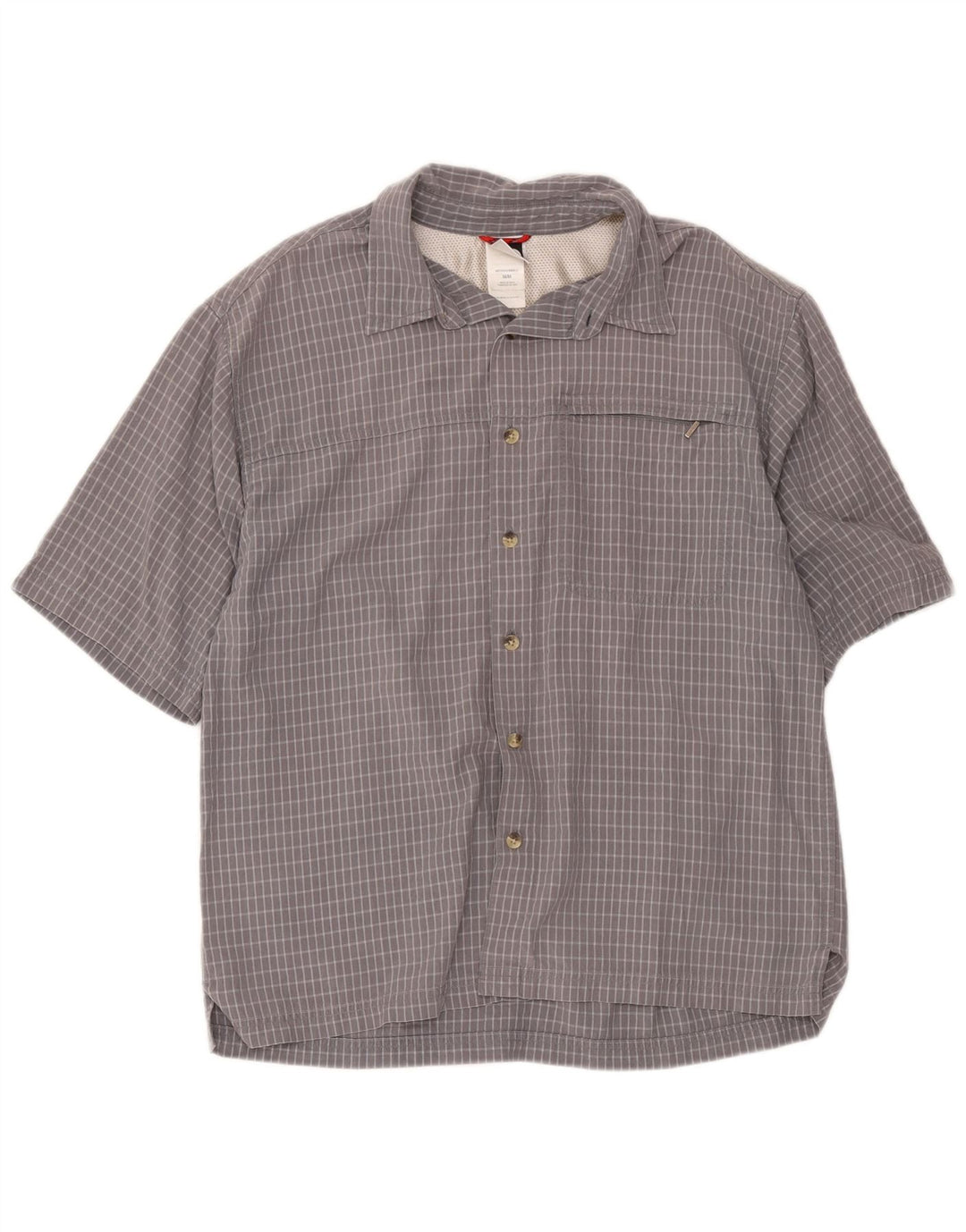 Camicia a maniche corte da uomo The North Face in modal a quadri grigio medio
