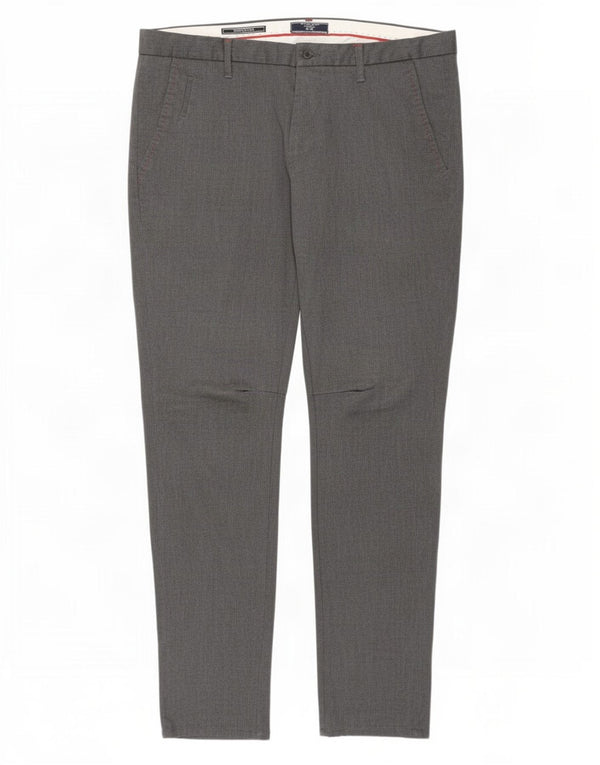 Pantaloni chino slim da uomo Zara EU 46 XL W36 L32 poliestere grigio
