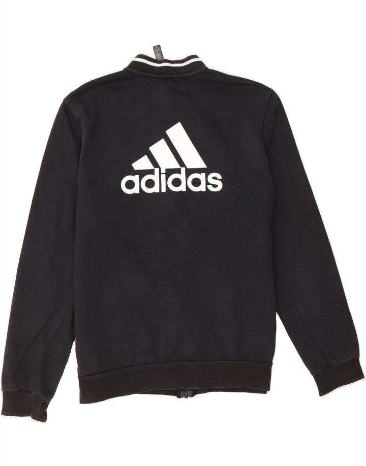 ADIDAS Boys Graphic Tracksuit Top Jacket 13-14 Years Black Cotton Vintage Adidas and Second-Hand Adidas from Messina Hembry 