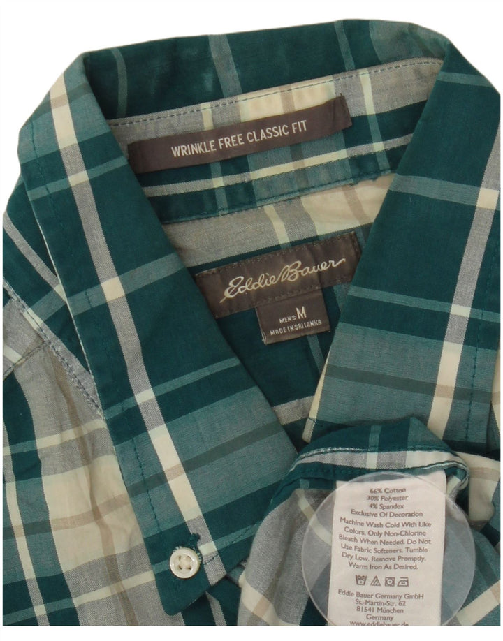 EDDIE BAUER Camicia da uomo dalla vestibilità classica in cotone a quadri verde medio