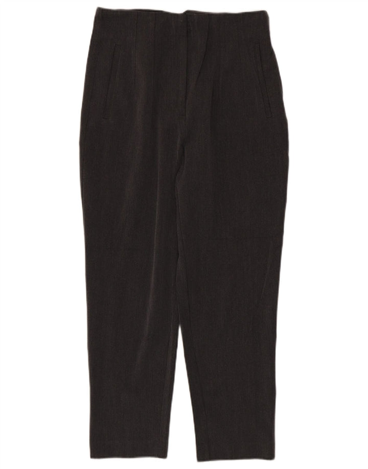 Pantaloni da abito corto a vita alta da donna Zara medi W28 L25 poliestere grigio