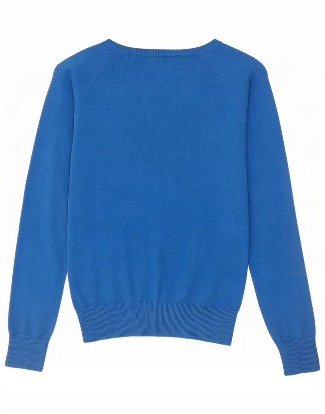 Maglione da donna con scollo a V Zara UK 12 Cotone blu medio