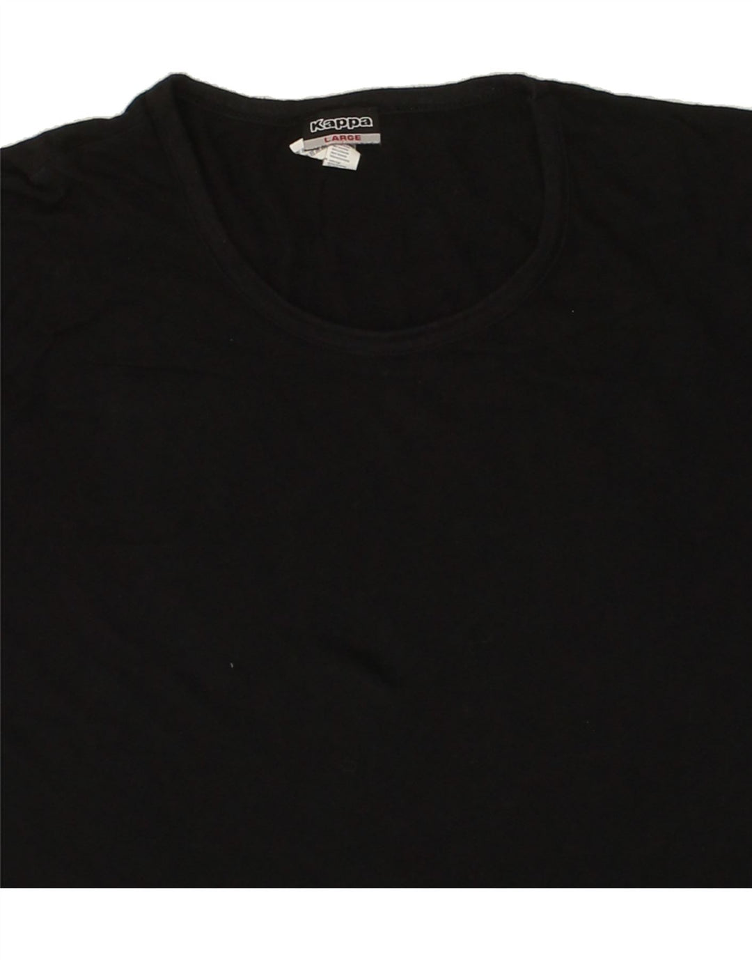 KAPPA Mens Slim T-Shirt Top Large Black Cotton Vintage Kappa and Second-Hand Kappa from Messina Hembry 
