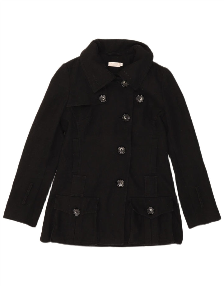 Trench da donna Topshop UK 6 XS lana nera