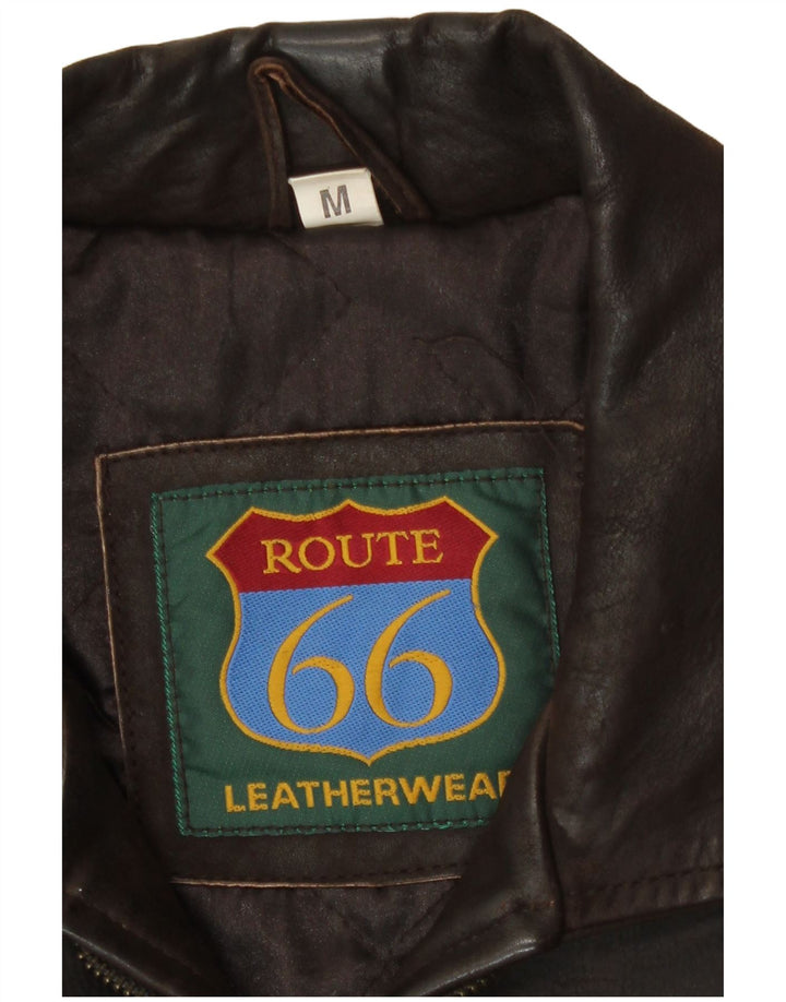 Giacca in pelle da uomo Route 66 UK 38 Pelle marrone medio