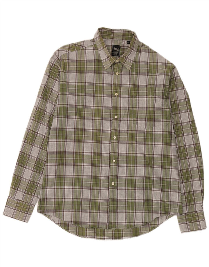 Camicia da uomo Best Company 2XL Cotone a quadri verdi