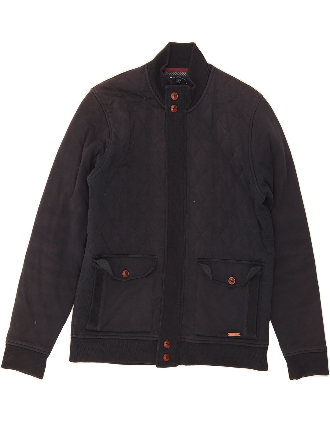 TED BAKER Mens Tracksuit Top Jacket Size 4 Large Navy Blue Cotton Vintage Ted Baker and Second-Hand Ted Baker from Messina Hembry 