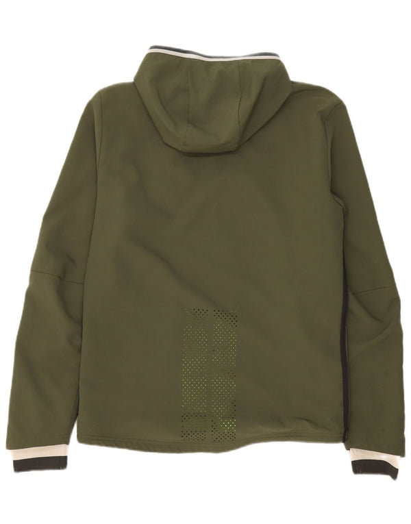 Adidas Uomo Deutscher Fussball Bund Giacca antipioggia con cappuccio UK 38 Medio Cachi