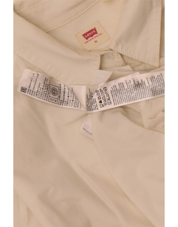 Abito camicia oversize a maniche lunghe da donna Levi's UK 14 Cotone bianco medio