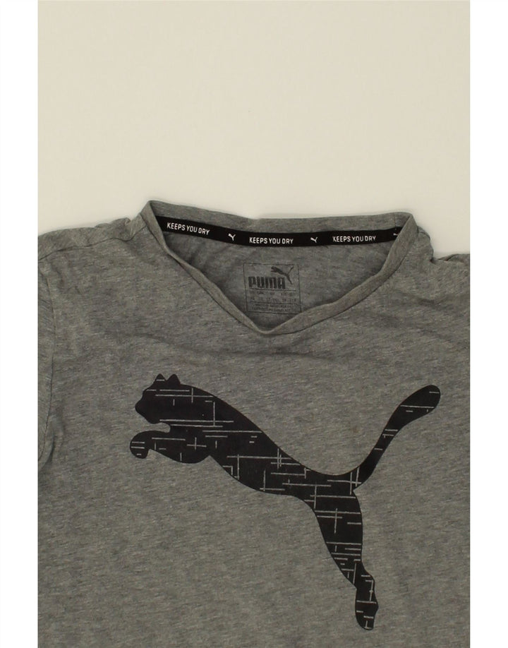 PUMA Girls Graphic T-Shirt Top 13-14 Years Grey Vintage Puma and Second-Hand Puma from Messina Hembry 