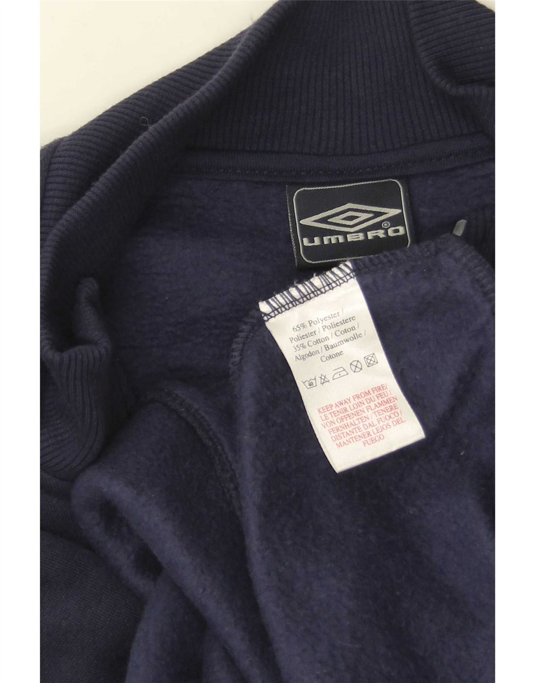 Giacca da ginnastica da uomo Umbro grande in poliestere blu navy