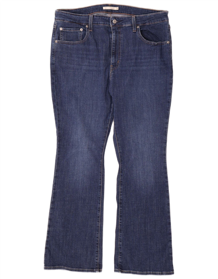Jeans Levi's da donna 725 bootcut a vita alta W34 L30 cotone blu navy