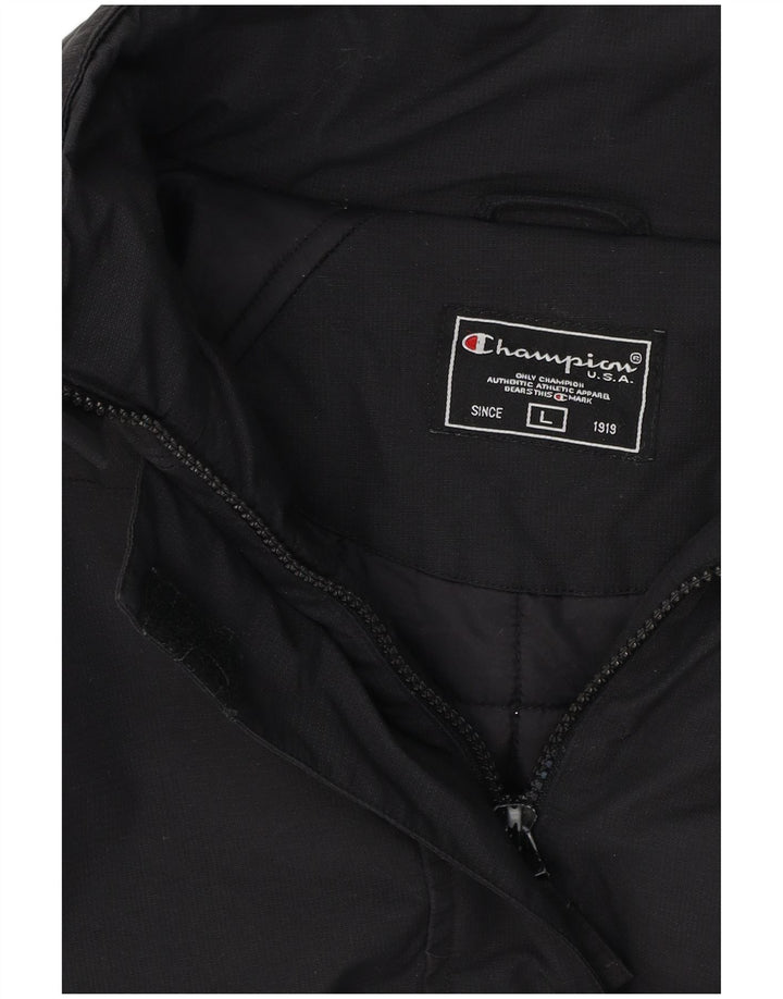 Giacca imbottita con cappuccio da donna Champion UK 16 grande poliestere nero